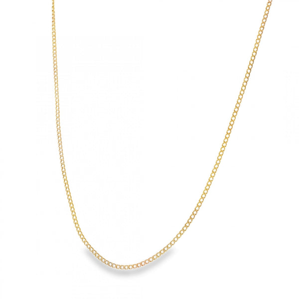 9ct Yellow Gold Fine Curb Chain - 25" - 2.4g