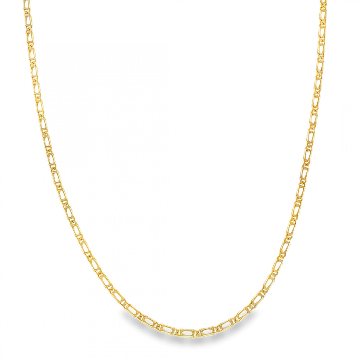 9ct Yellow Gold Figaro Chain - 19" - 5.8g