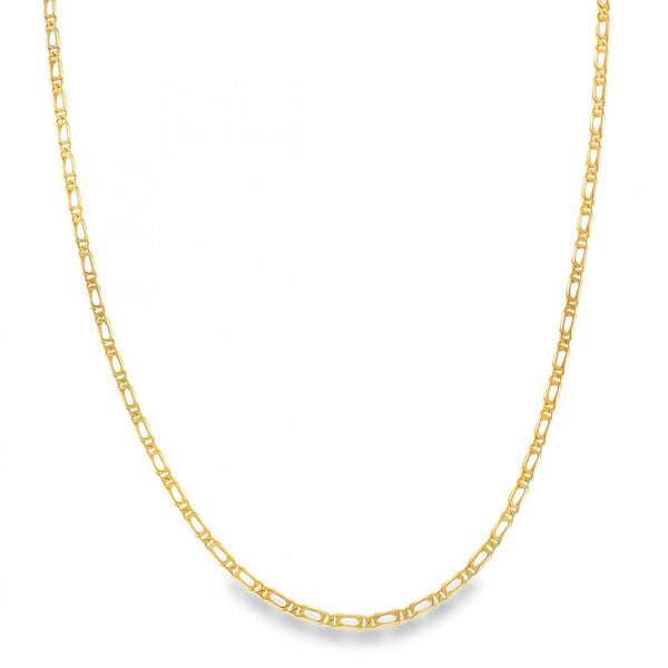 9ct Yellow Gold Figaro Chain - 19" - 5.8g