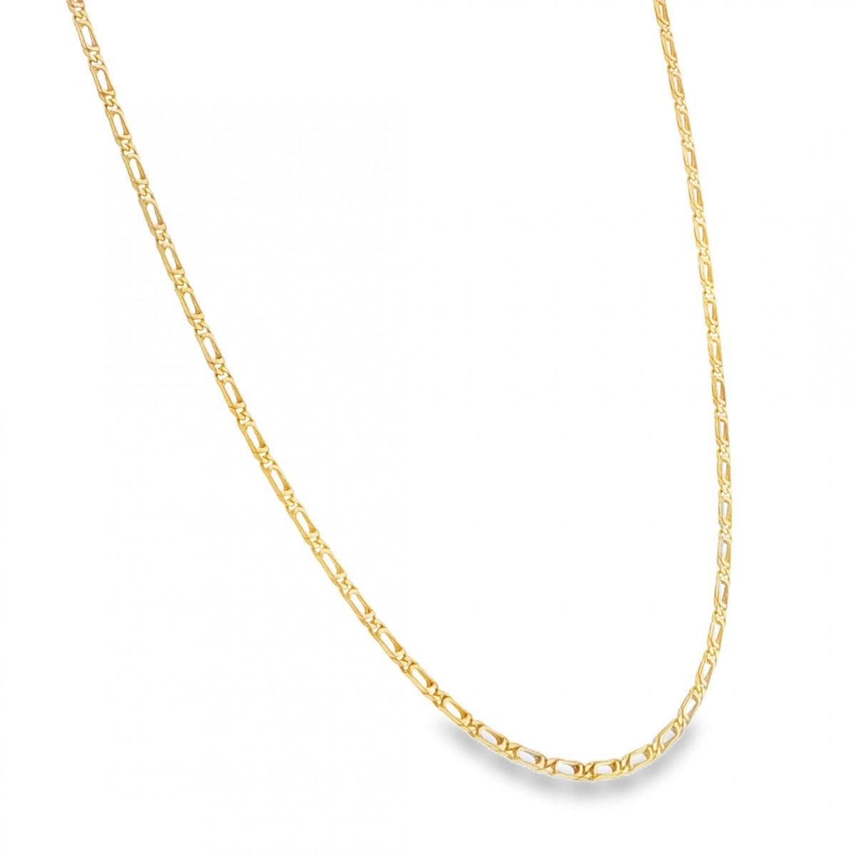 9ct Yellow Gold Figaro Chain - 19" - 5.8g