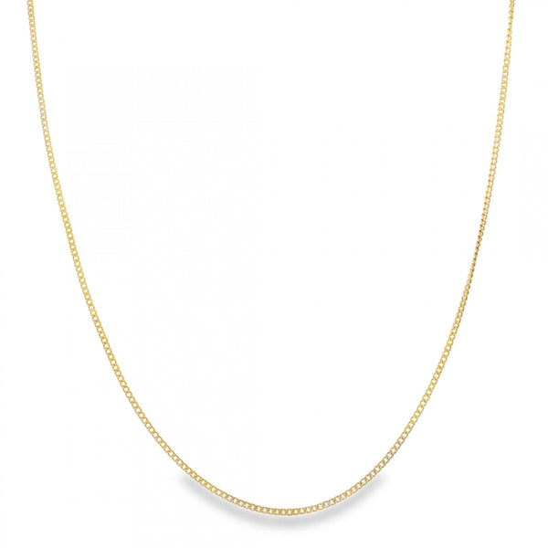 9ct Yellow Gold Fine Curb Chain - 18" - 2.7g