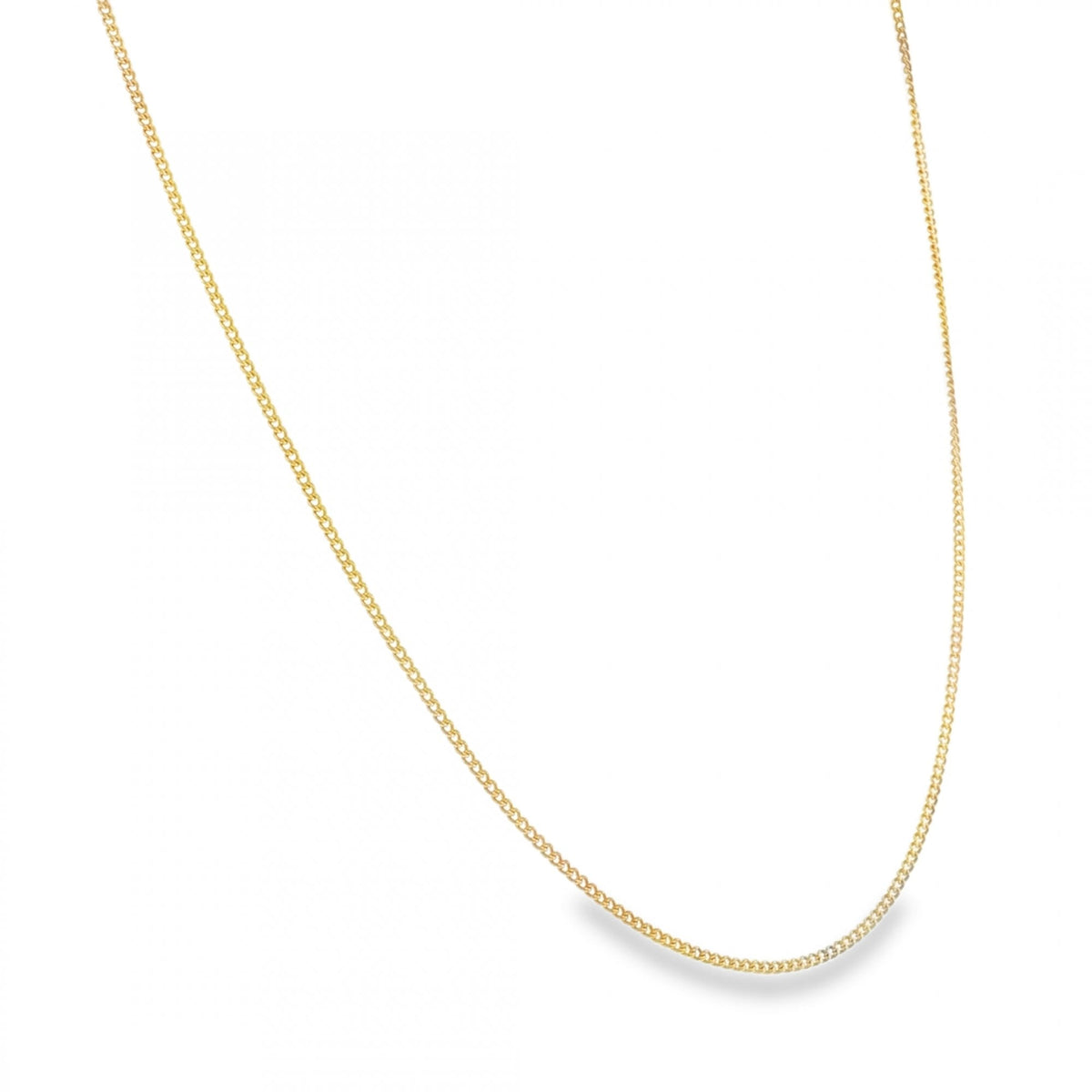 9ct Yellow Gold Fine Curb Chain - 18" - 2.7g