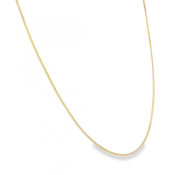 9ct Yellow Gold Fine Curb Chain - 18" - 2.7g