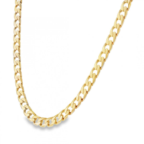 9ct Yellow Gold Curb Chain - 22" - 29.7g