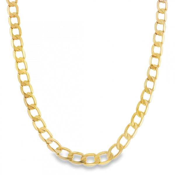 9ct Yellow Gold Curb Chain - 20" - 30.4g