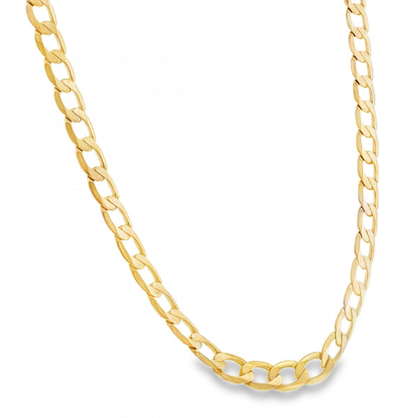 9ct Yellow Gold Curb Chain - 20" - 30.4g