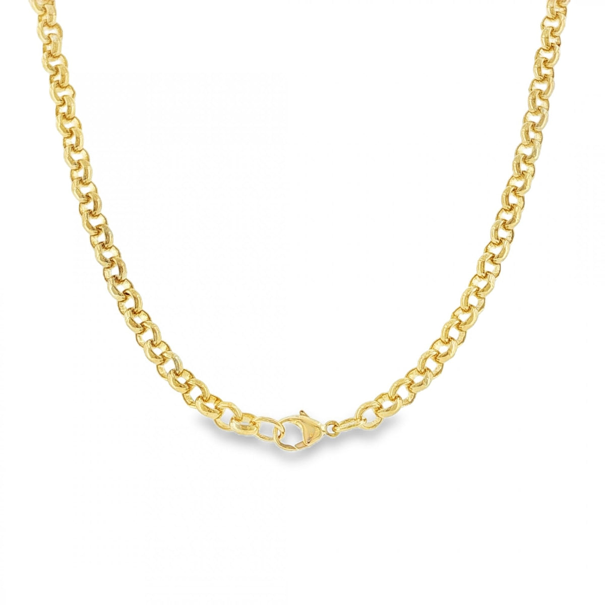 9ct Yellow Gold Round Belcher Chain - 22" - 34.8g