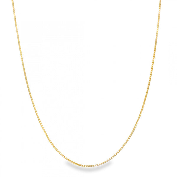 9ct Yellow Gold Venetian Box Chain - 24" - 3.7g