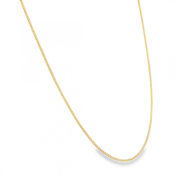 9ct Yellow Gold Venetian Box Chain - 24" - 3.7g