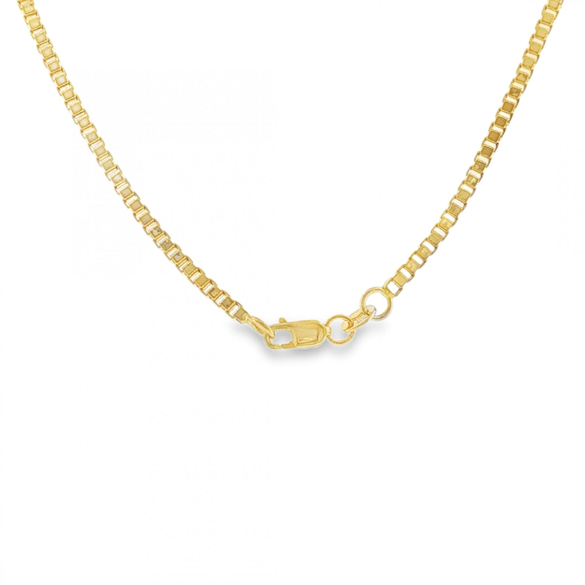 9ct Yellow Gold Box Chain - 22"-  6.4g