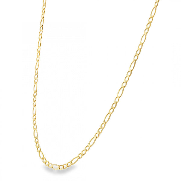 9ct Yellow Gold Figaro Chain - 28" - 7.6g