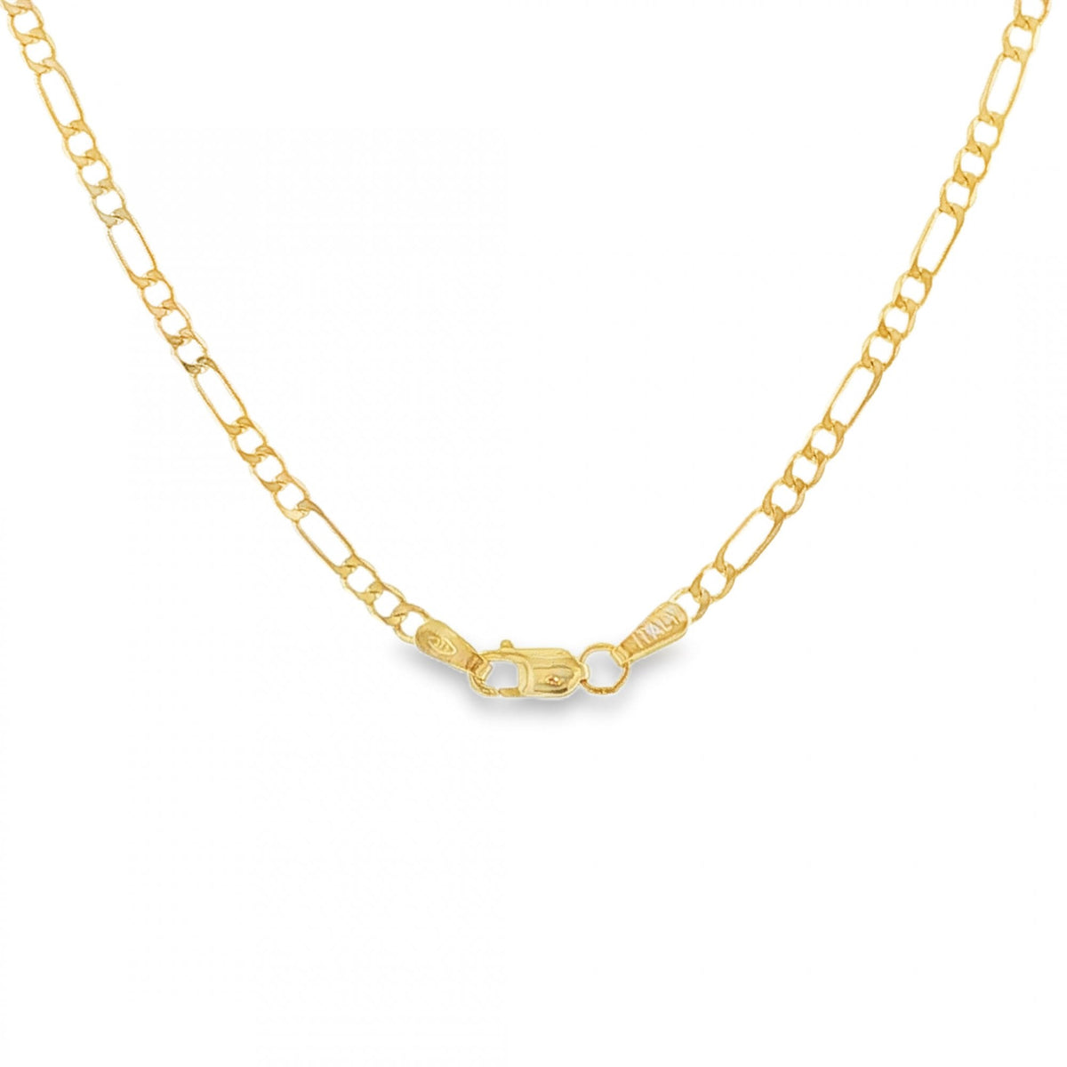 9ct Yellow Gold Fine Figaro Chain - 18" - 2.5g