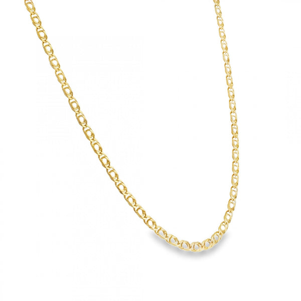 9ct Yellow Gold Double Curb Chain - 20" - 7.6g