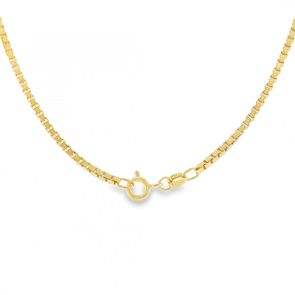 9ct Yellow Gold Box Chain - 24" - 14.0g
