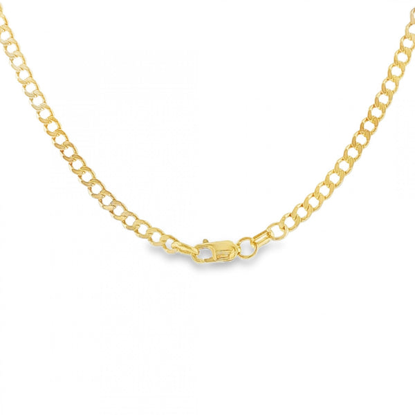 9ct Yellow Gold Flat Curb Chain - 22" - 8.6g