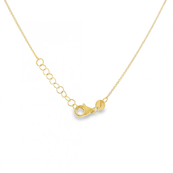 9ct Yellow Gold 5 Heart Drop Trace Necklace - 16/17" - 2.0g