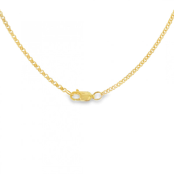 9ct Yellow Gold Madonna Pendant & Necklace - 24" - 13.3g