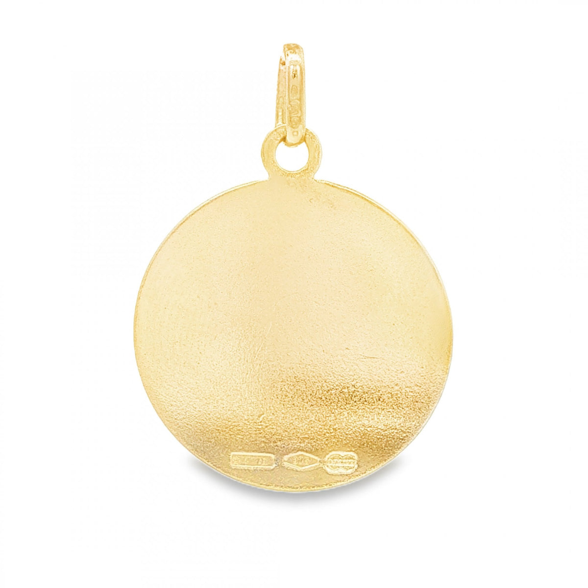 9ct Yellow Gold Round St. Christopher Pendant -20x23x1.5mm -3.9g