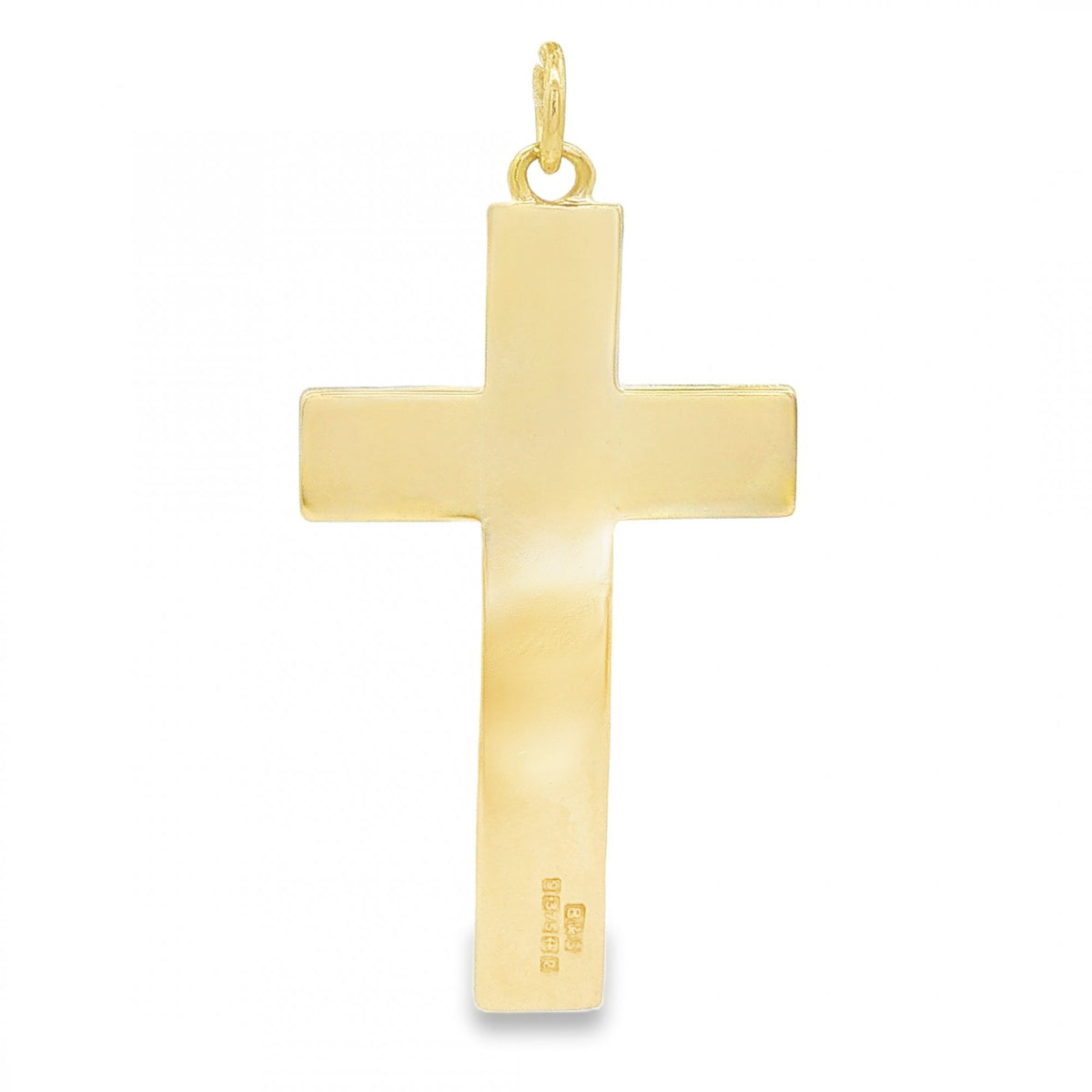 9ct Yellow Gold Diamond-Cut Cross Pendant - 23x42x2mm - 7.2g