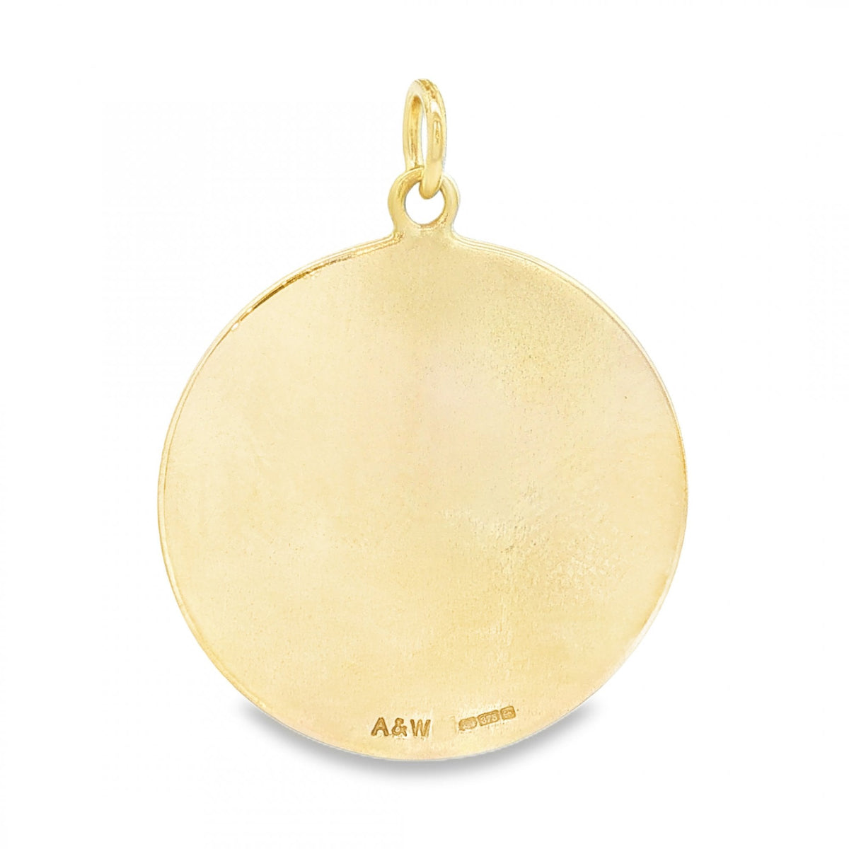 9ct Yellow Gold Round St. Christopher Pendant -27x31x1.5mm -8.0g
