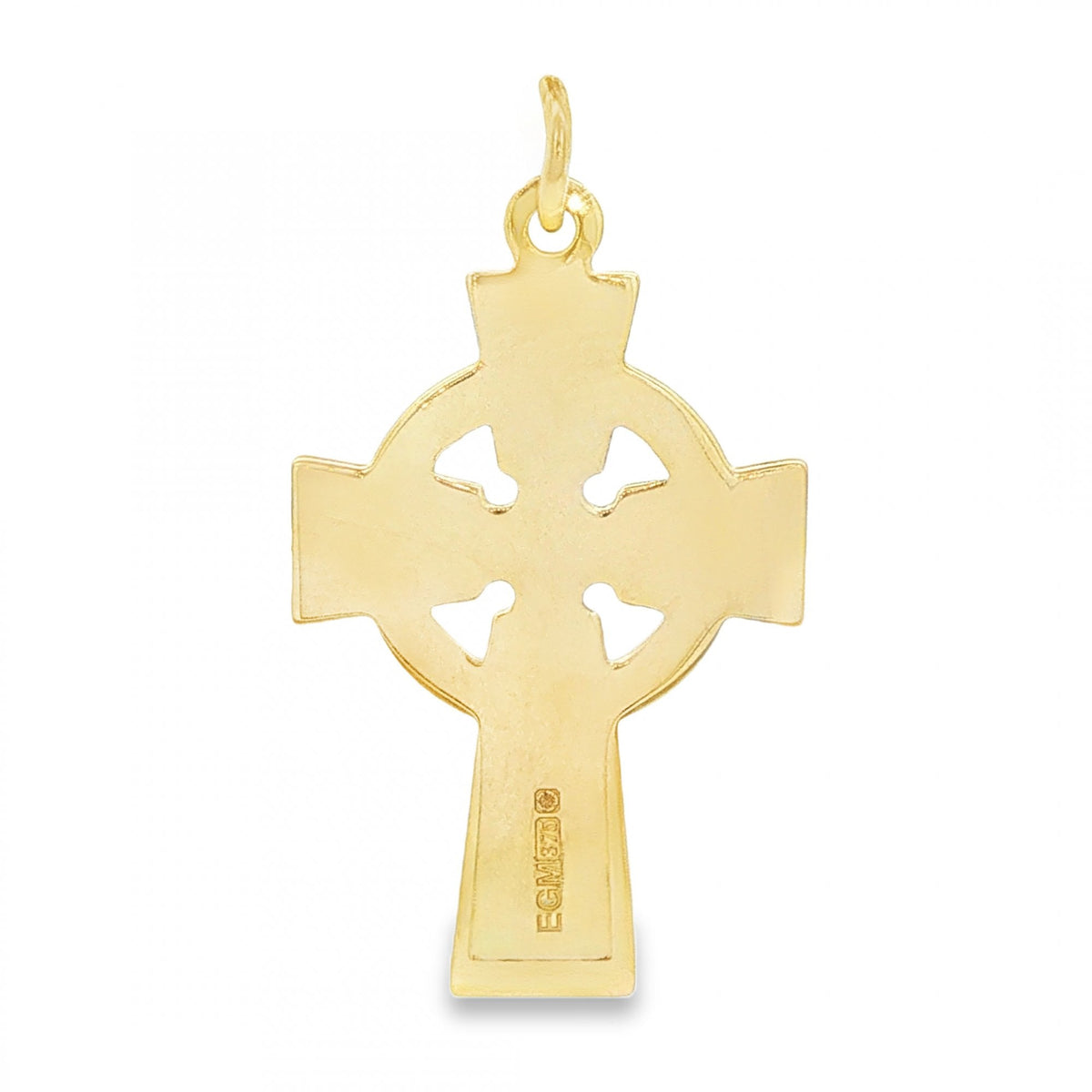 9ct Yellow Gold Flat Celtic Cross Pendant - 17x27x1mm - 1.6g