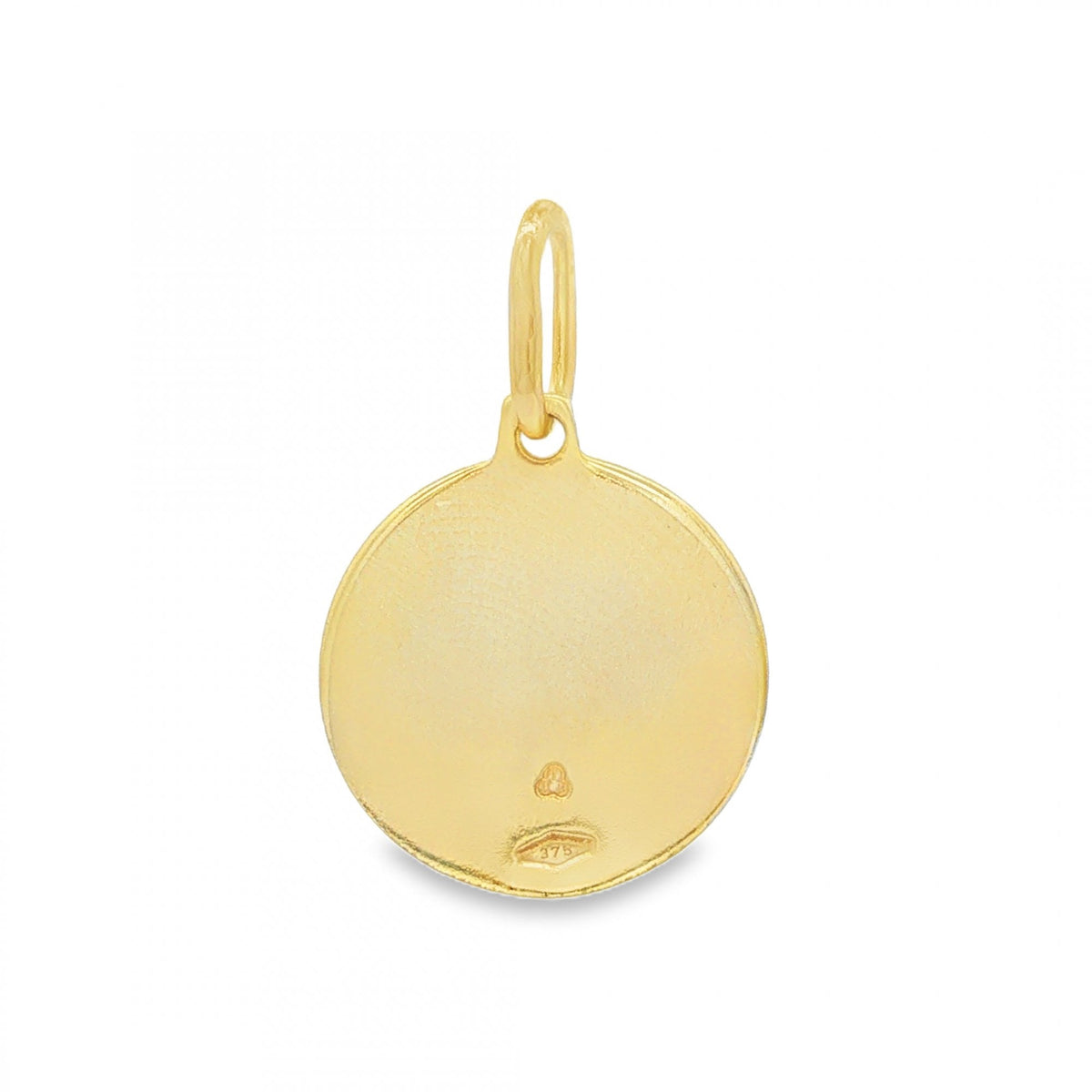 9ct Yellow Gold Round St. Christopher Pendant -15x17x1.5mm -1.8g