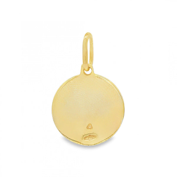 9ct Yellow Gold Round St. Christopher Pendant -15x17x1.5mm -1.8g