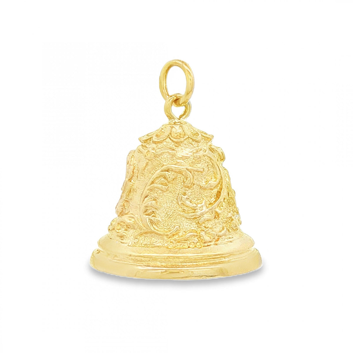 9ct Yellow Gold Large Fancy Bell Charm - 19x18x18mm - 4.5g