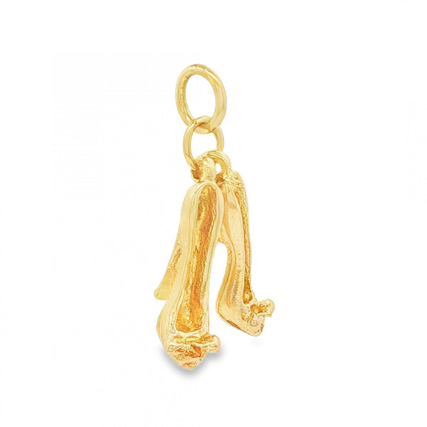 9ct Yellow Gold Double Stiletto Charm - 13x21x8mm - 2.3g