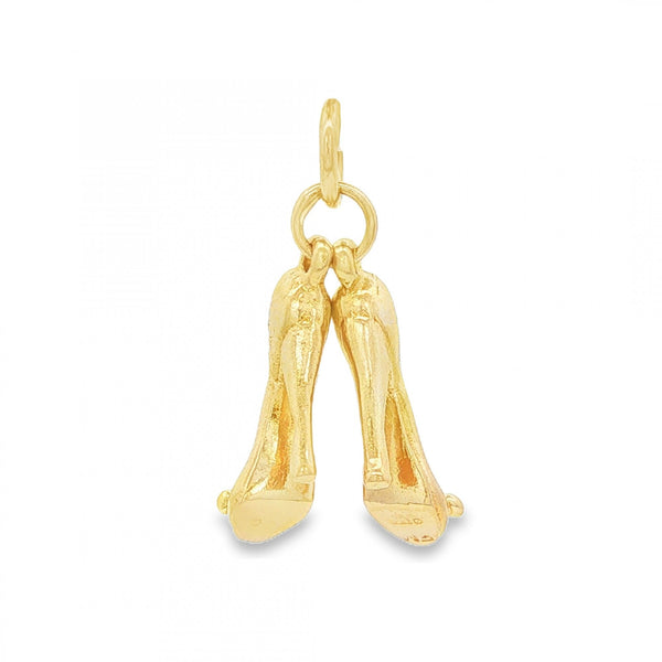 9ct Yellow Gold Double Stiletto Charm - 13x21x8mm - 2.3g