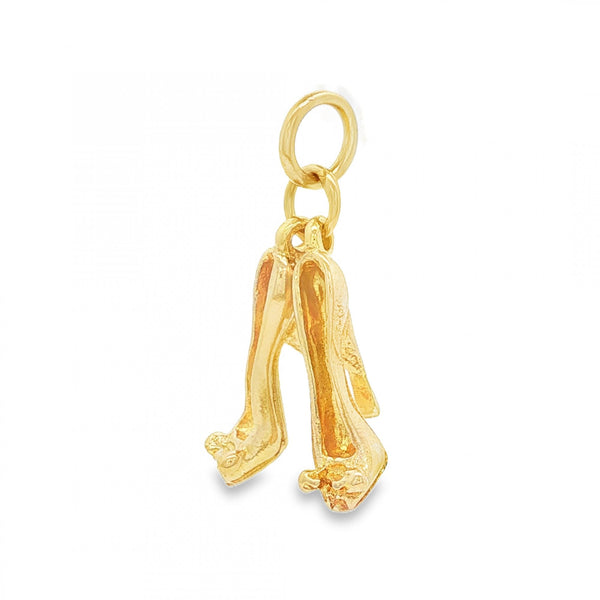 9ct Yellow Gold Double Stiletto Charm - 13x21x8mm - 2.3g