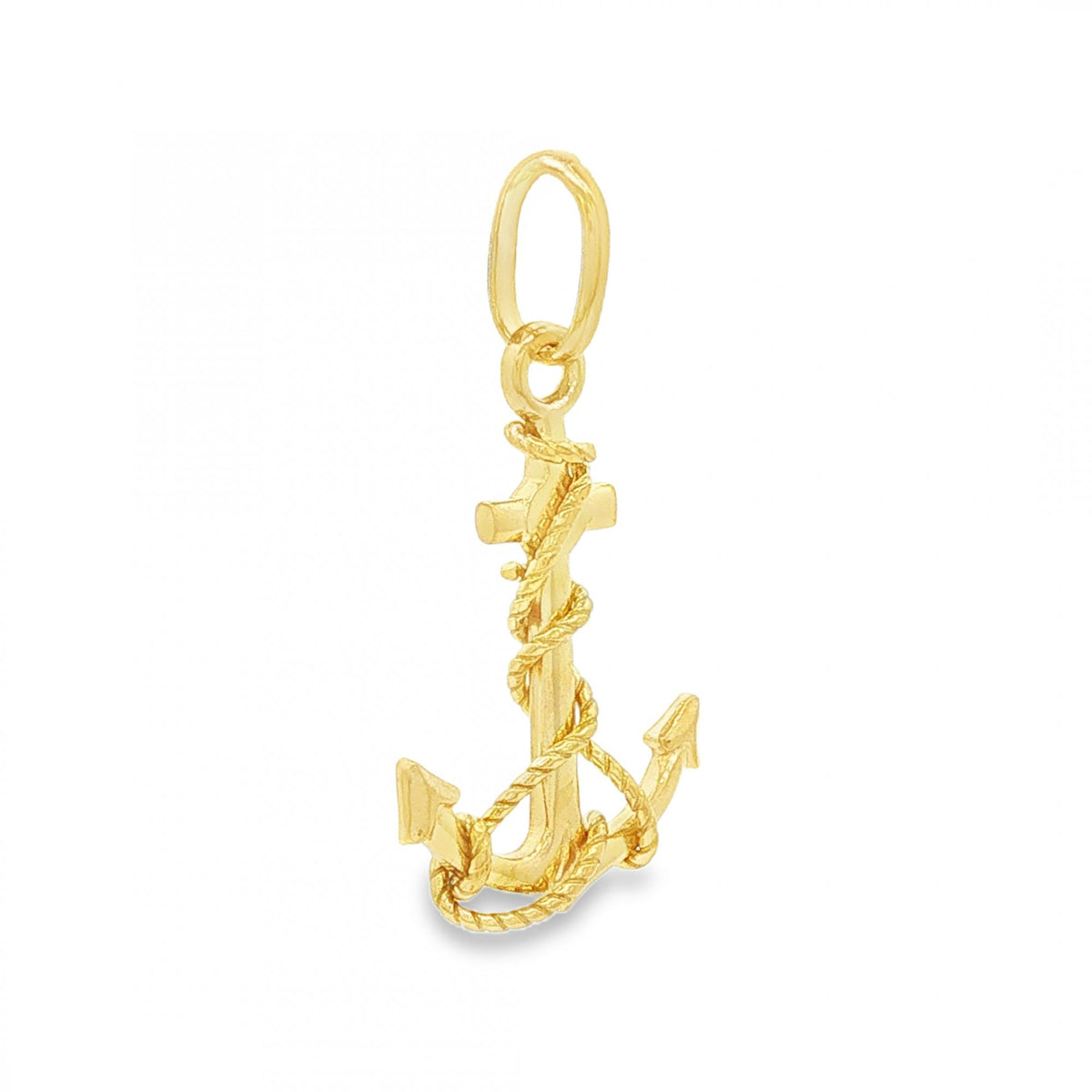 9ct Yellow Gold Anchor Pendant - 14x20x3mm - 1.5g