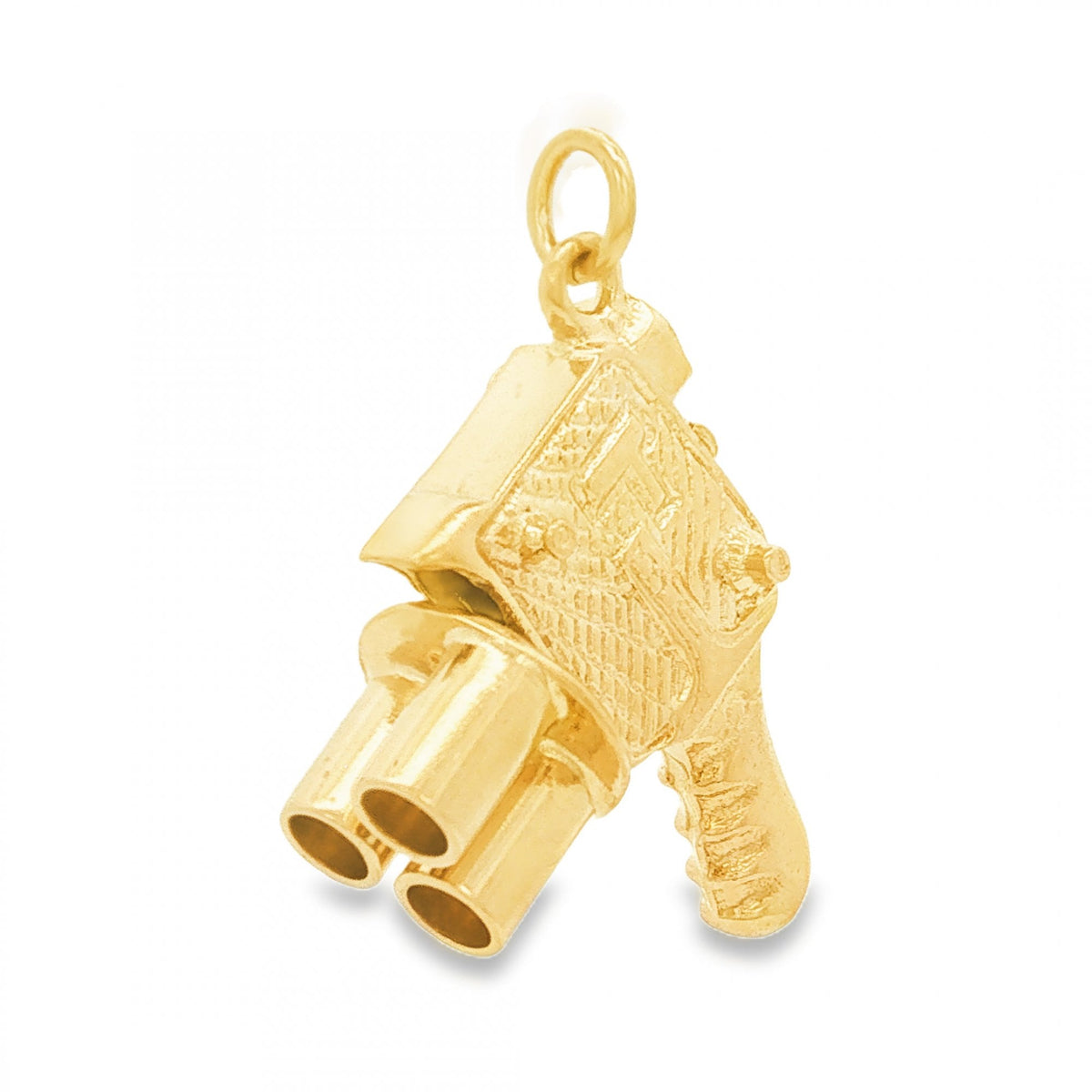 9ct Yellow Gold Cinema Camera Charm - 18x20x9mm - 5.4g