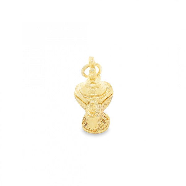 9ct Yellow Gold Genie Lamp Charm - 24x12x8mm - 3.5g