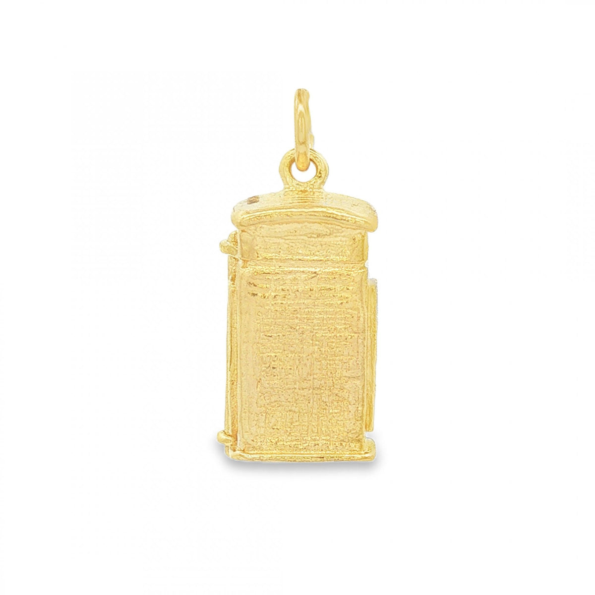 9ct Yellow Gold Telephone Box Pendant - 10x19x8mm - 4.2g