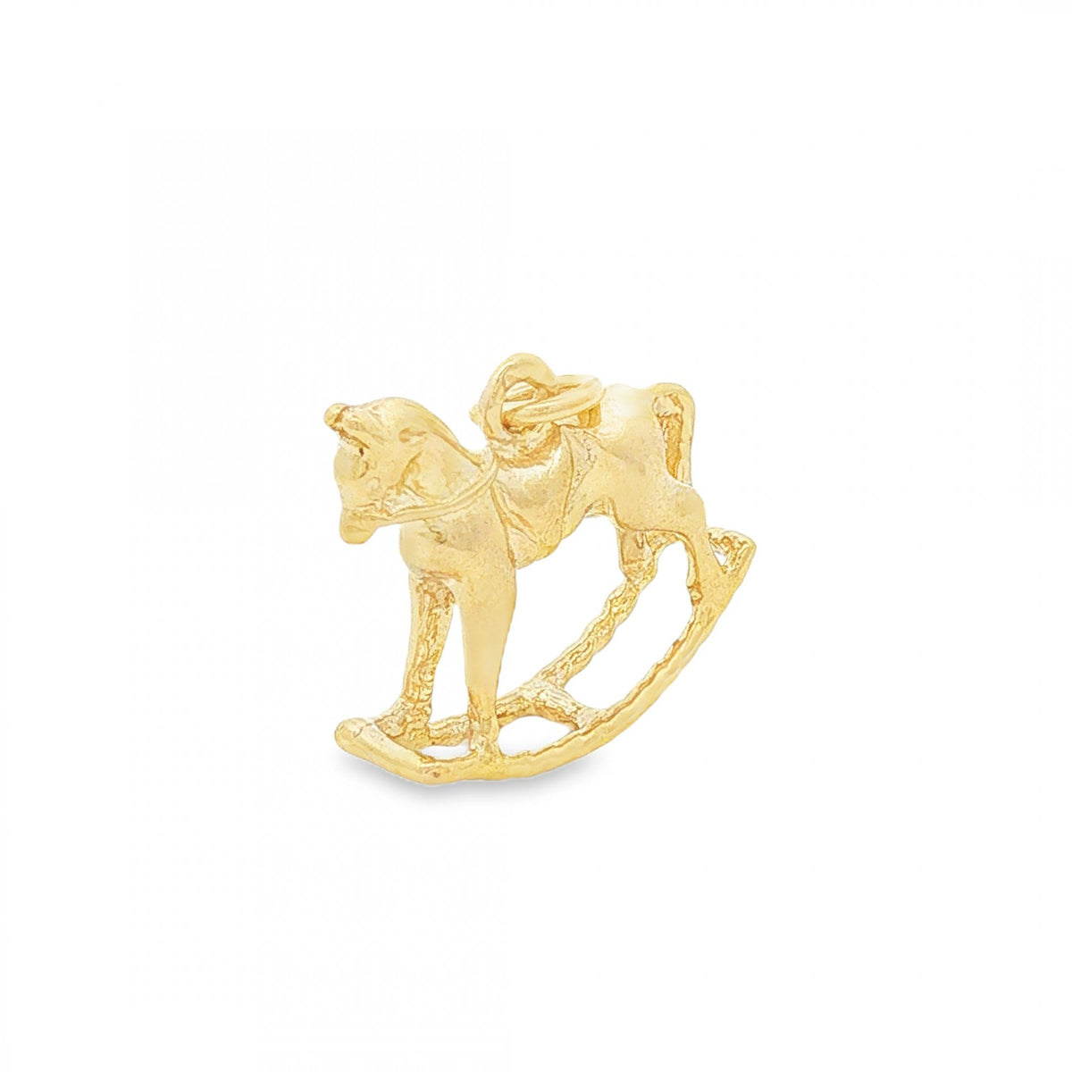 9ct Yellow Gold Rocking Horse Charm - 18x16x5mm - 2.9g