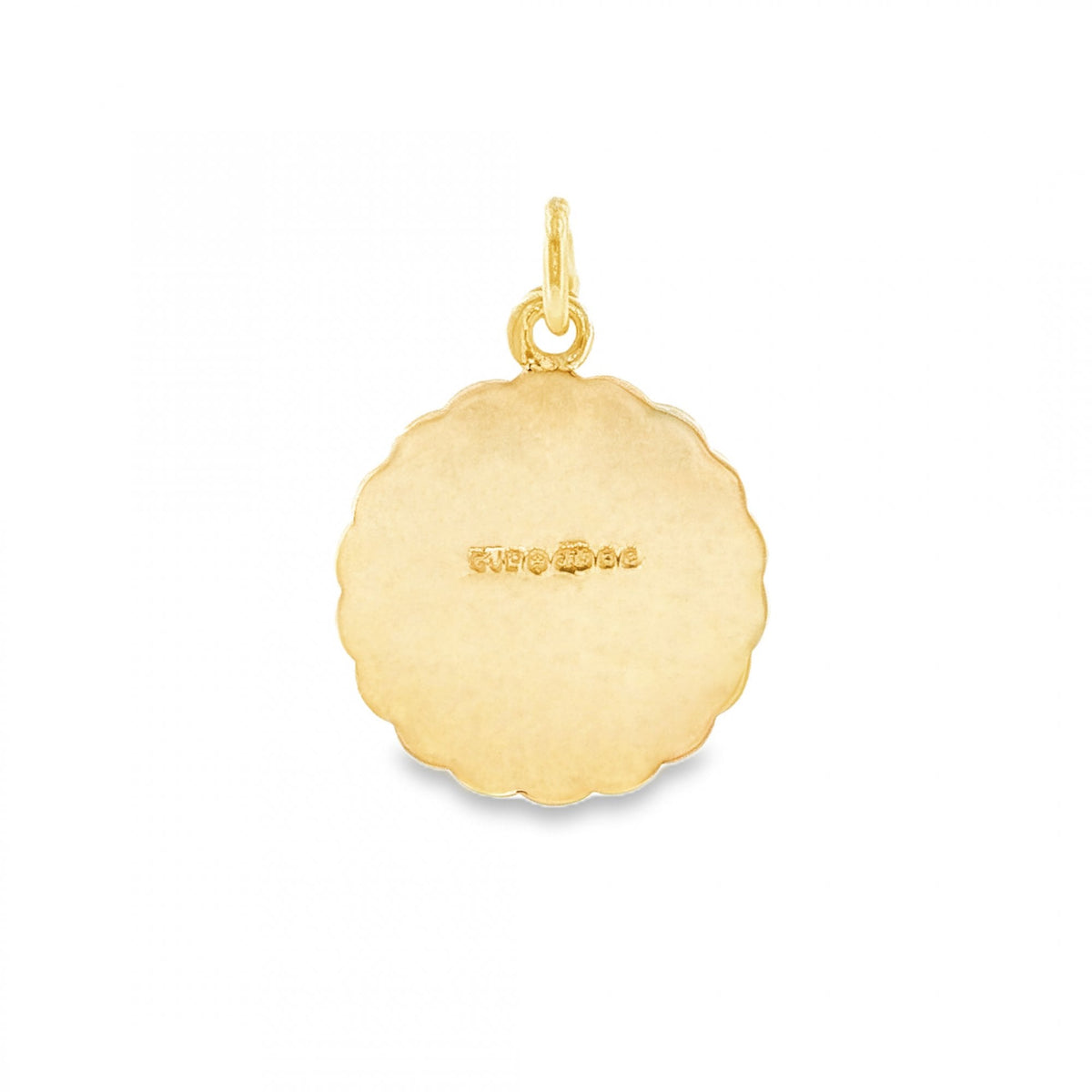 9ct Yellow Gold Round St. Christopher Pendant - 15x18x1mm - 1.4g