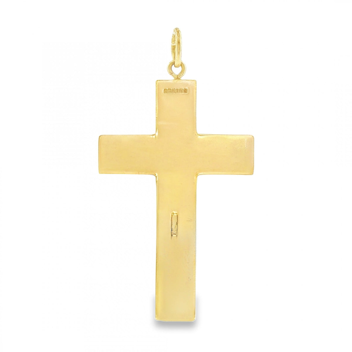 9ct Yellow Gold Patterned Cross Pendant - 26x43x0.5mm - 3.0g