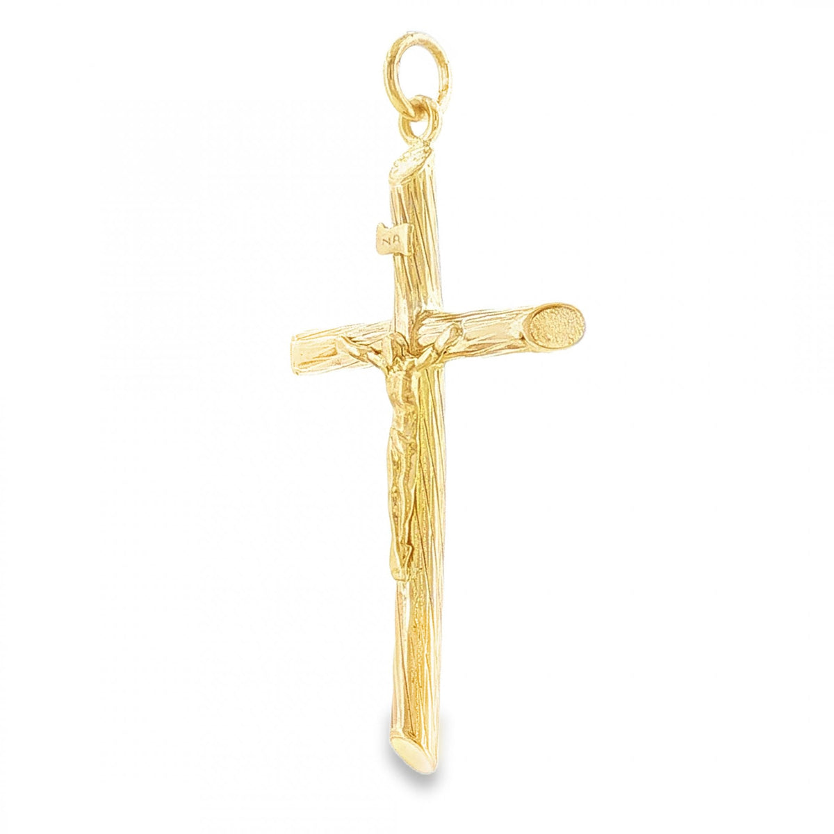 9ct Yellow Gold Hollow Crucifix Pendant - 26x44x4.5mm - 2.7g
