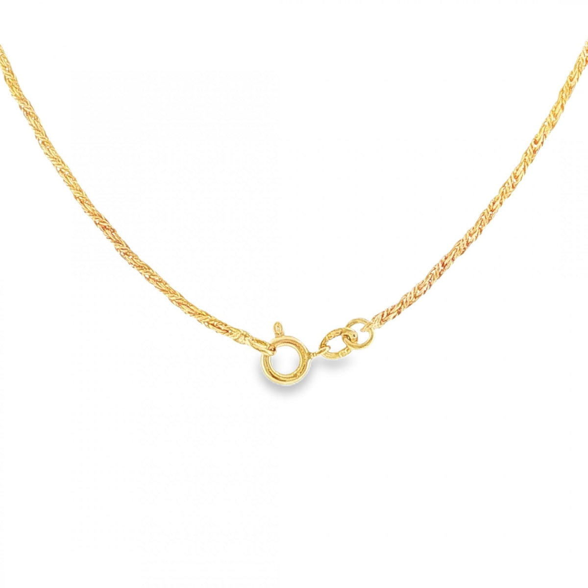 18ct Yellow Gold Ruby & Diamond Necklet - 15" - 0.24ct