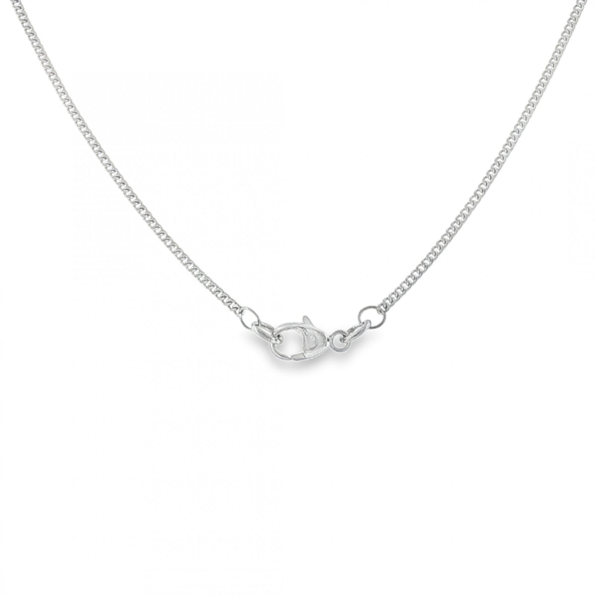 950 Platinum Fine Closed Curb Chain - 18" - 5.2g