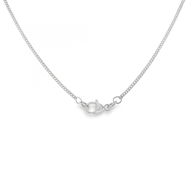 950 Platinum Fine Closed Curb Chain - 18" - 5.2g