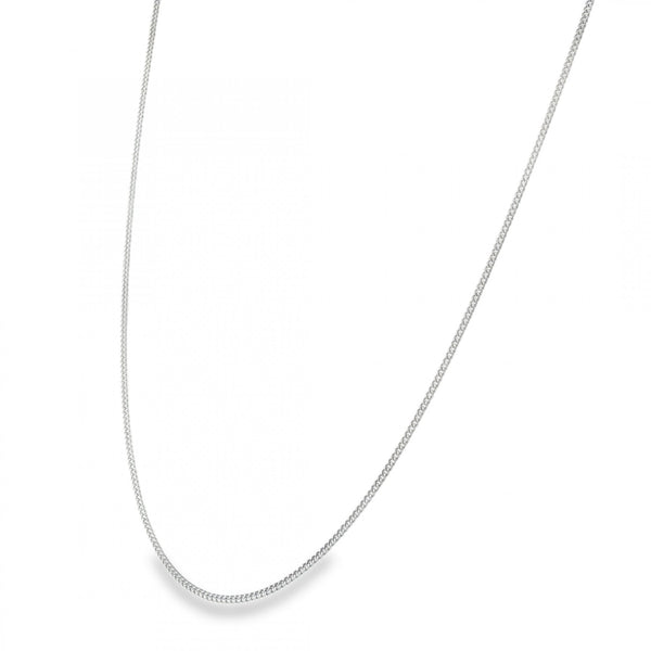 950 Platinum Fine Closed Curb Chain - 18" - 5.2g