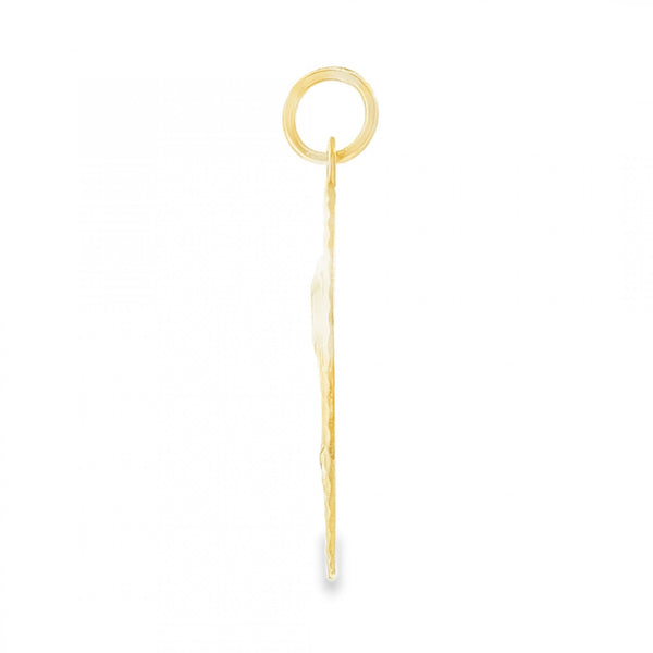 9ct Yellow Gold Fluted Oval Madonna Pendant - 20x30x1.5mm - 4.2g