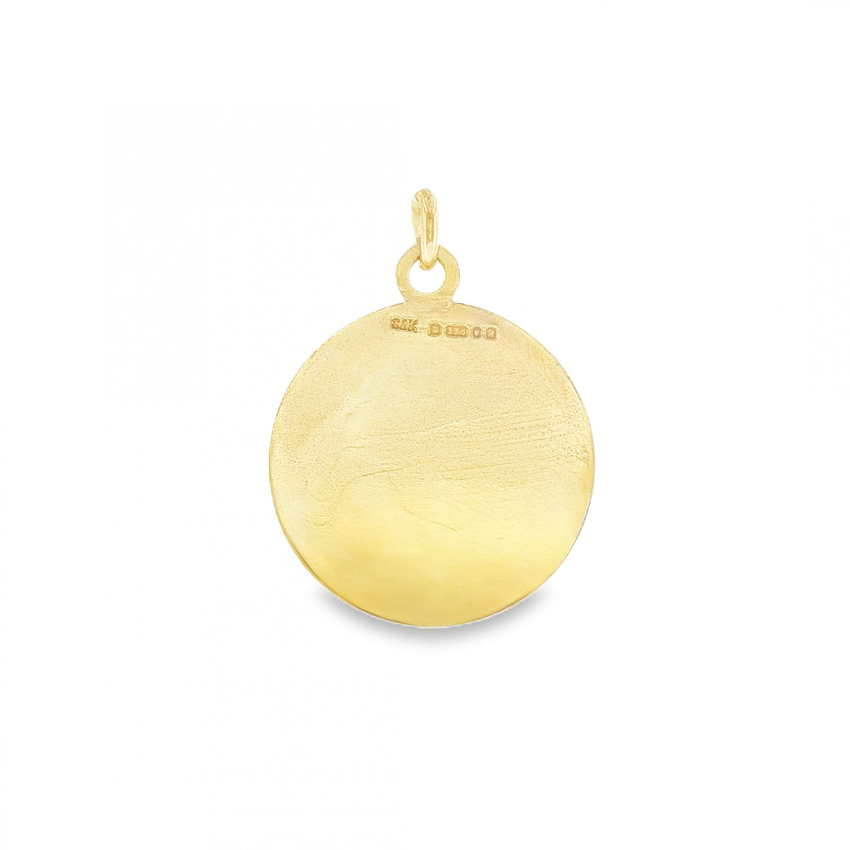 9ct Yellow Gold Round St. Christopher Pendant - 18x21x2mm - 4.4g