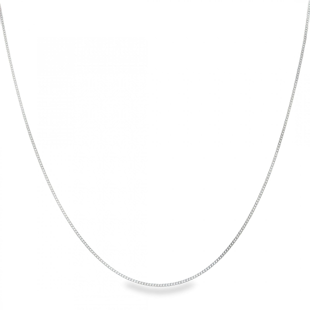 950 Platinum 0.5mm Fine Curb Chain - 20" - 2.3g