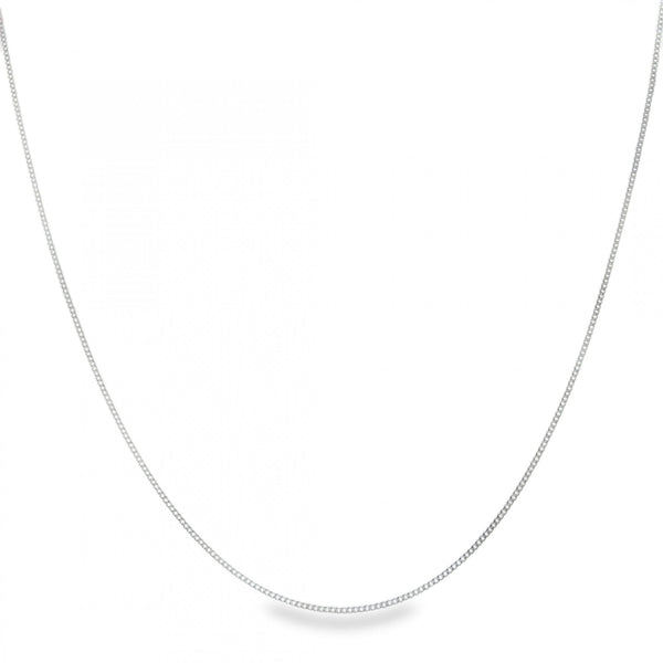 950 Platinum 0.5mm Fine Curb Chain - 20" - 2.3g