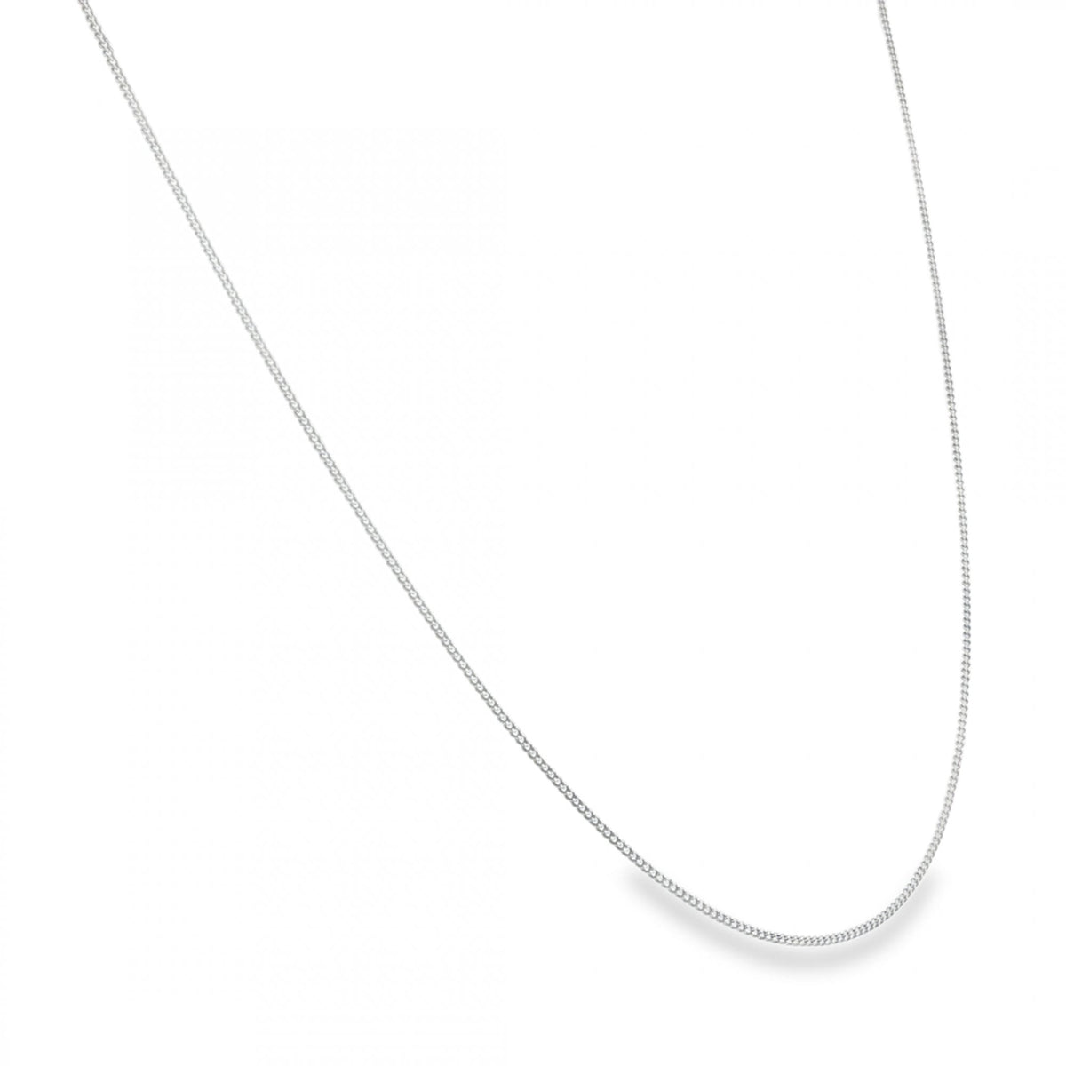 950 Platinum 0.5mm Fine Curb Chain - 20" - 2.3g