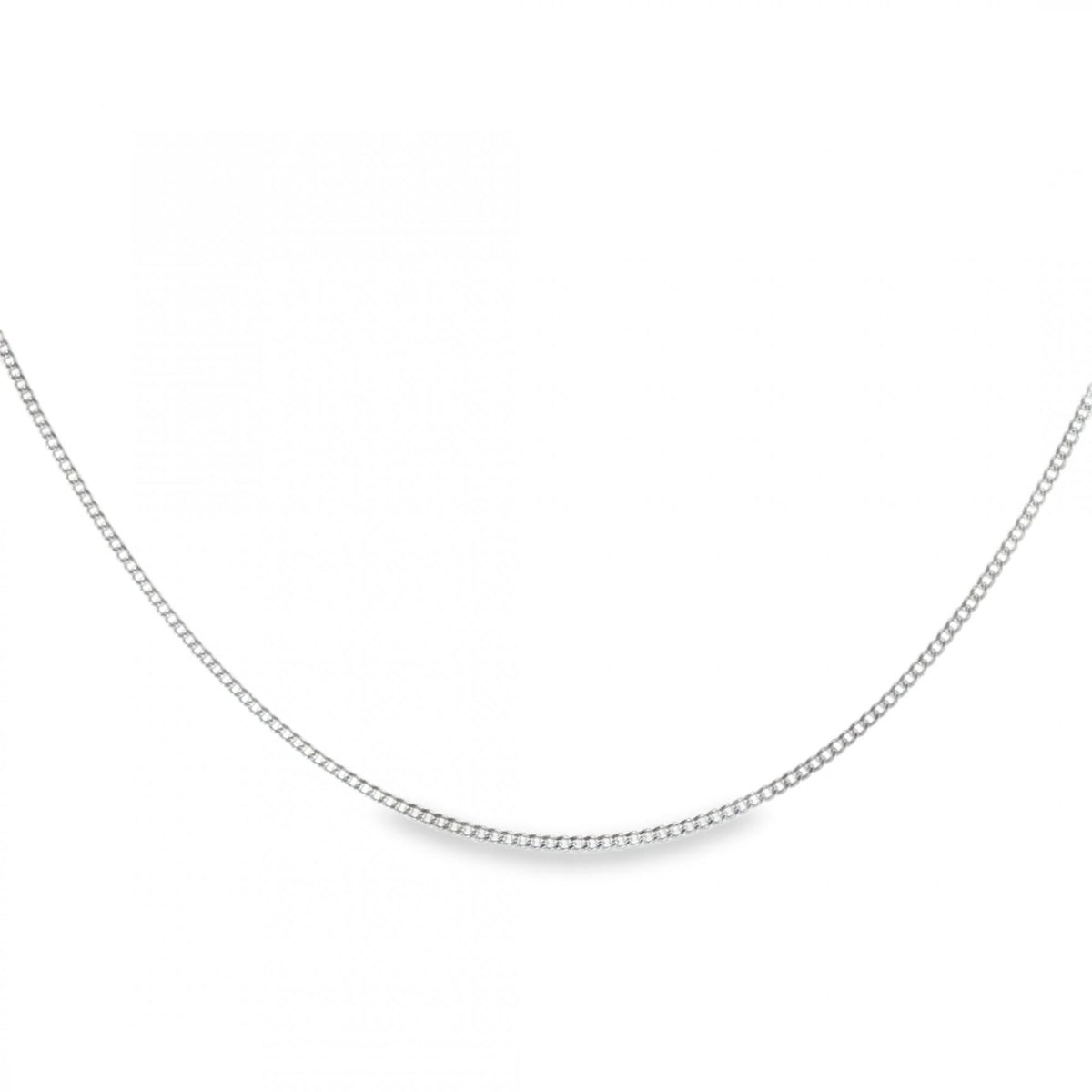 950 Platinum 0.5mm Fine Curb Chain - 20" - 2.3g
