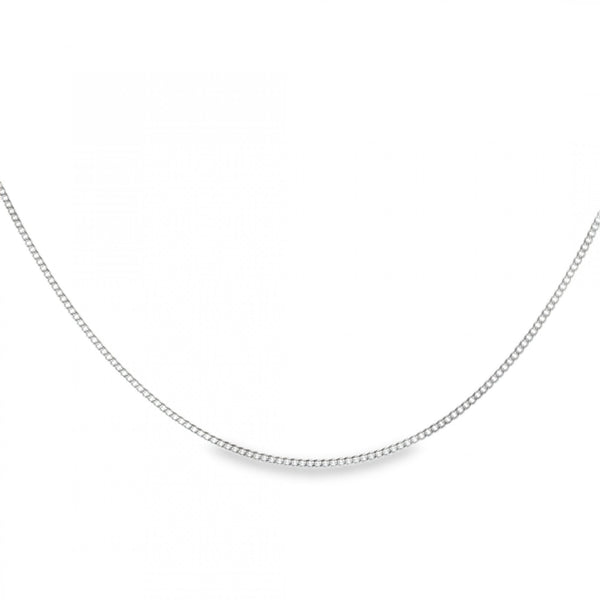 950 Platinum 0.5mm Fine Curb Chain - 20" - 2.3g
